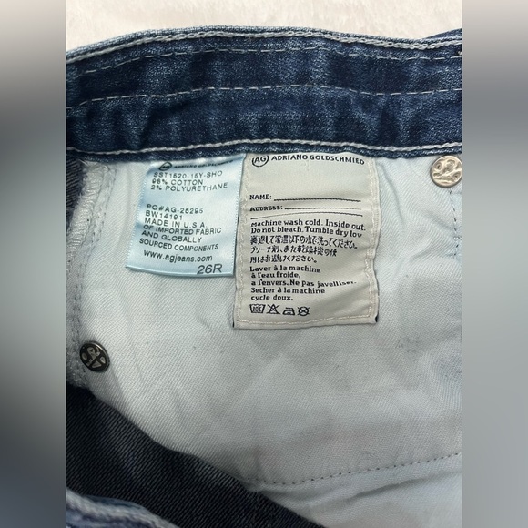 AG-Adriano Goldschmied The Drew straight leg boyfriend jean size 26R cropped - Picture 2 of 11